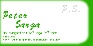 peter sarga business card